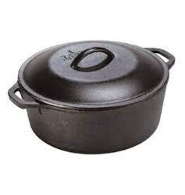 Lodge Cast Iron Dutch Oven 5Qt, Preseasoned cir