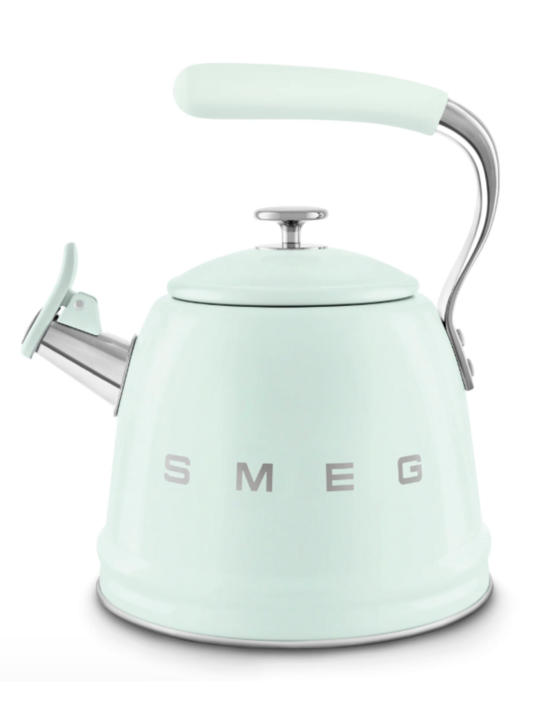 SMEG Retro Style Whistling Tea Kettle, 2.4qt, pastel green*