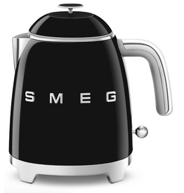 SMEG Retro Style Mini Electric Hot Water Kettle, black, 3.3 cups
