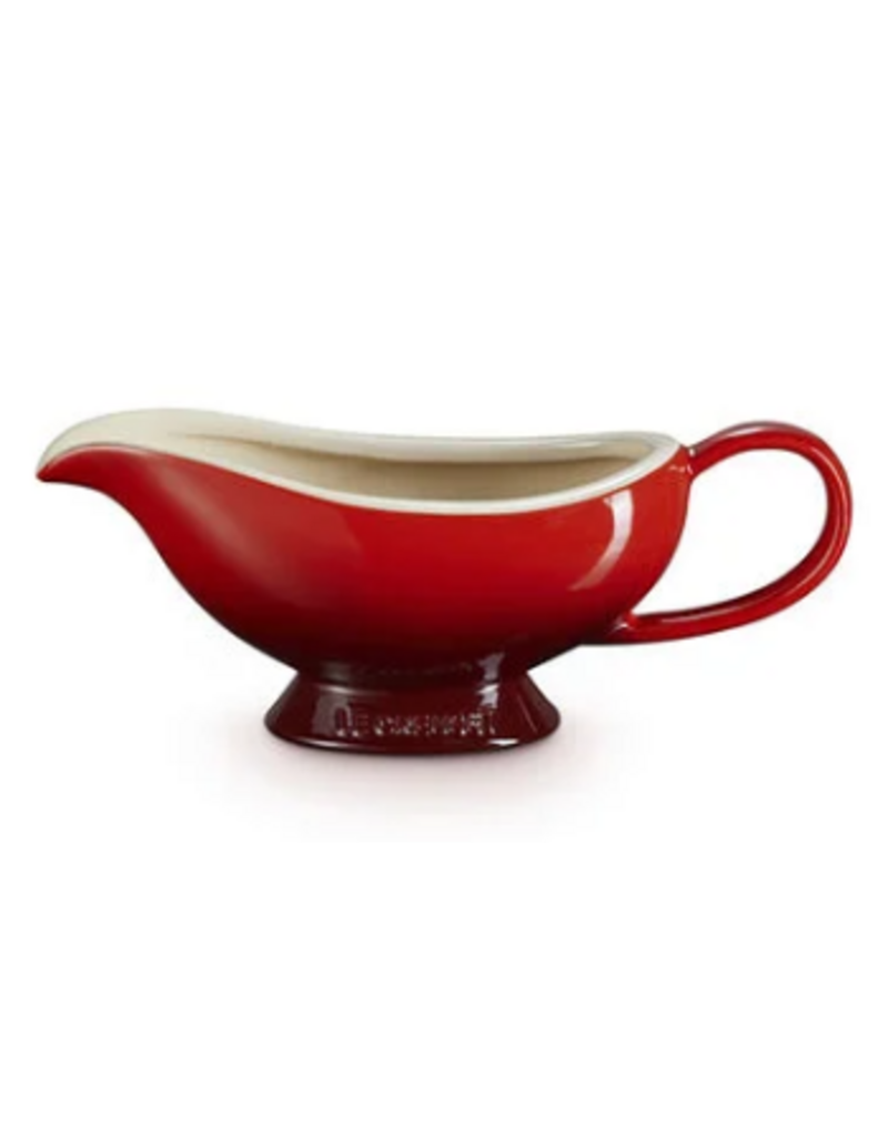 Le Creuset Stoneware Heritage Gravy Boat, CERISE RED disc