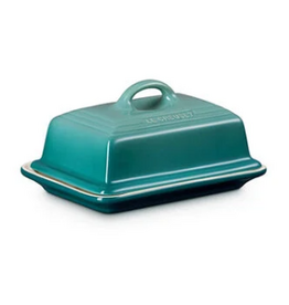 Le Creuset Stoneware Heritage European/2 Stick Butter Dish Riviera Blue