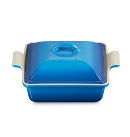 Le Creuset Stoneware Heritage Covered Square Casserole - Marseille Blue 2.5qt 9''*
