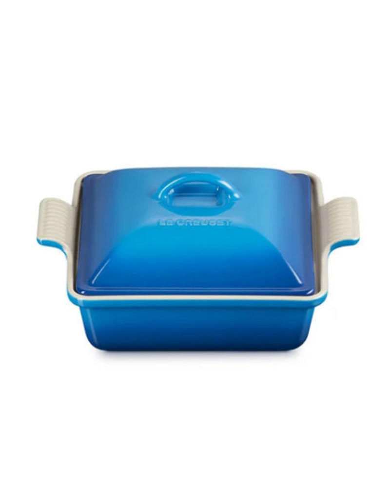 Le Creuset Stoneware Heritage Covered Square Casserole - Marseille Blue 2.5qt 9''*