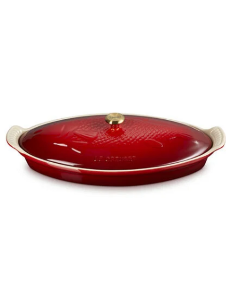 Le Creuset Stoneware Fish Baker, 1.7qt, Cerise Red*