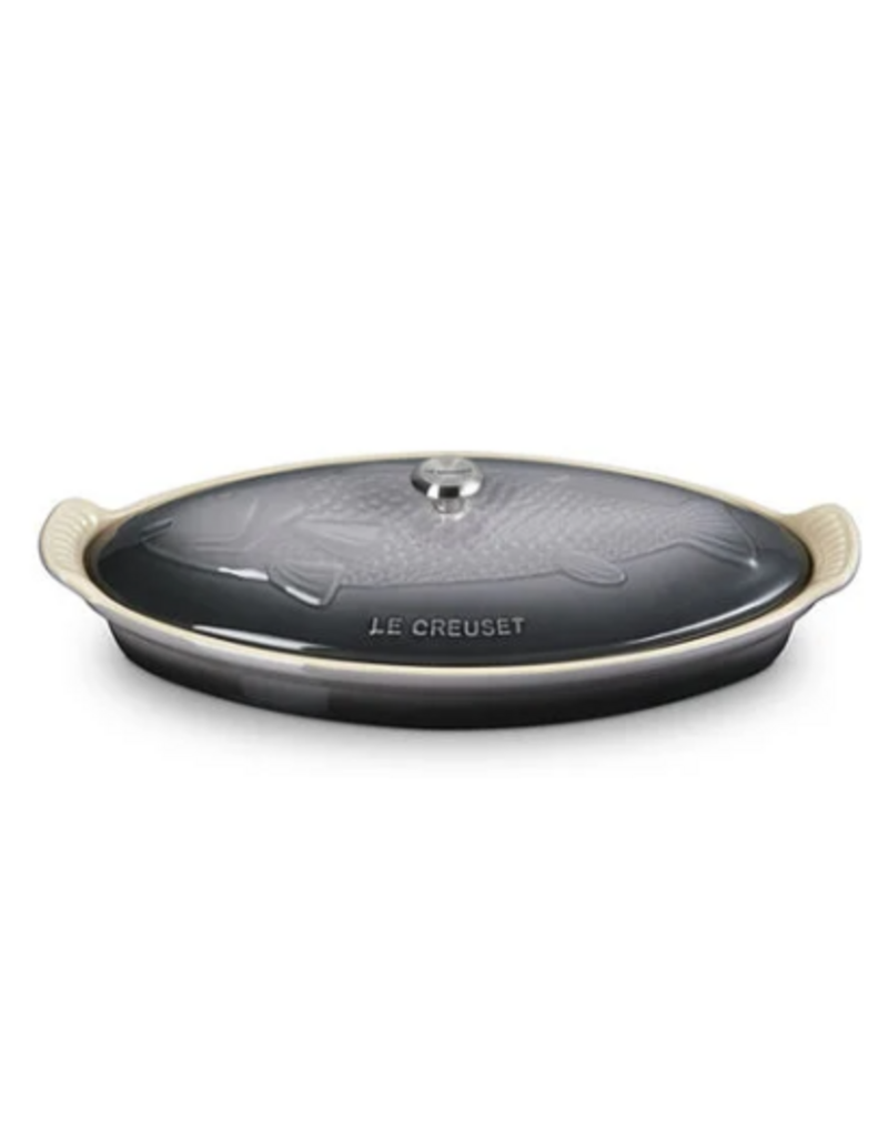 Le Creuset Stoneware Fish Baker, 1.7qt, Oyster