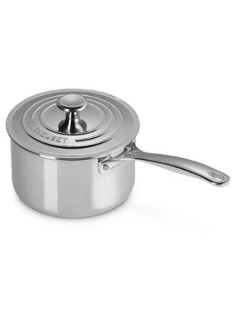 Le Creuset Signature Stainless Sauce Pan with Lid, 3qt
