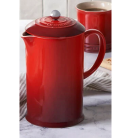 Le Creuset French Press Coffee Maker, Cerise Red, 34oz