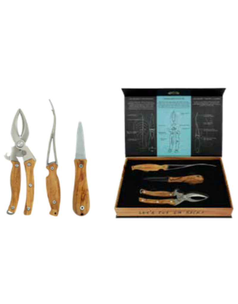 Toadfish WOODEN TDFSH Coastal Kitchen Collection Set-oyster, shrimp, crab