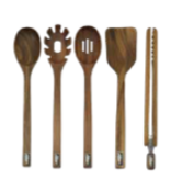 Toadfish WOODEN TDFSH Kitchen Tools Set & Holder