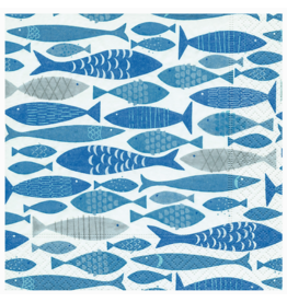 Boston International Cocktail Napkins, School of Fish, 20x