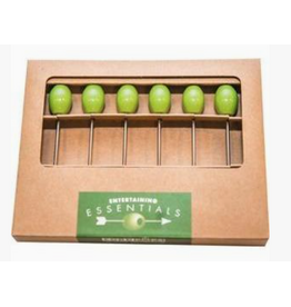 Cork Pops Martini Cocktail Picks Set of 6, Olives