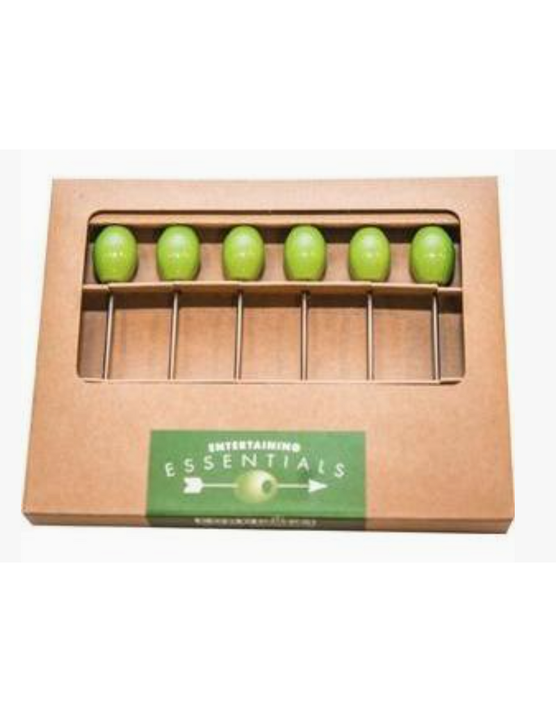 Cork Pops Martini Cocktail Picks Set of 6, Olives