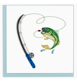 Quilling Card Greeting Card, Quill - Everyday, Fishing, 6x6