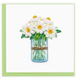 Quilling Card Greeting Card, Quill - Everyday, Daisies, 6x6