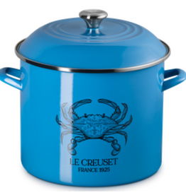 Le Creuset Stockpot, CRAB, Light Marseille Blue, 16qt