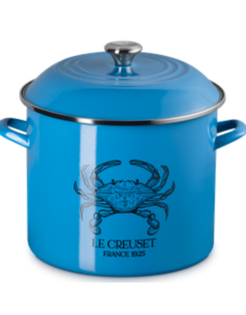 Le Creuset Stockpot, CRAB, Light Marseille Blue, 16qt