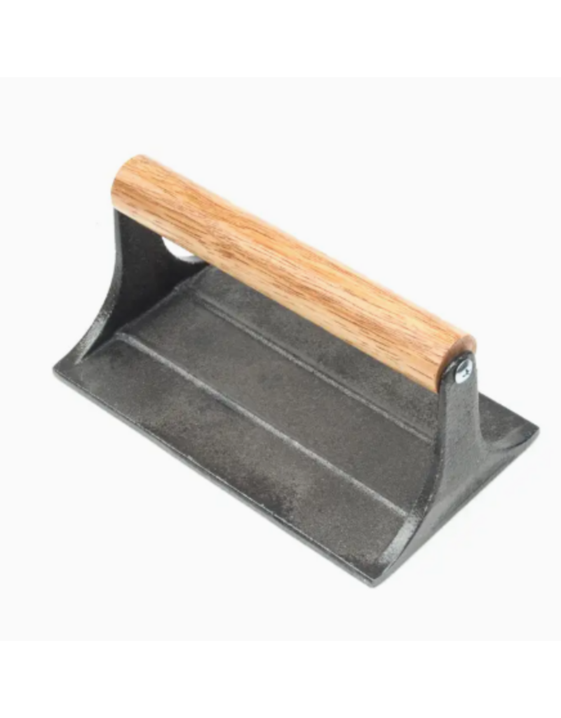 Foxrun 6.75" rectangular GRILL BACON PRESS, CAST IRON fox