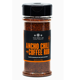 Spice Lab Ancho Chili & Coffee Rub, 5.5oz shaker