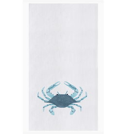 C and F Home Towel, Coastal Sea Glass Crab, floursack