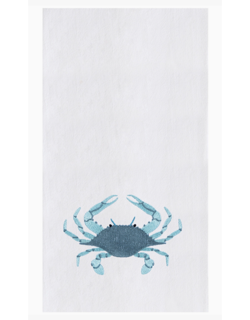 C and F Home Towel, Coastal Sea Glass Crab, floursack