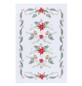 Now Designs Holiday Dish Towel, Poinsettia disc