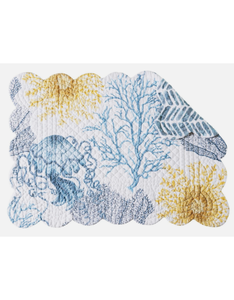 C and F Home Placemat, Monterey Mist, RECTANGULAR Reversible