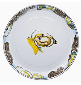 Golden Rabbit Oyster Small TRAY/PLATTER, 13" round, Enamelware