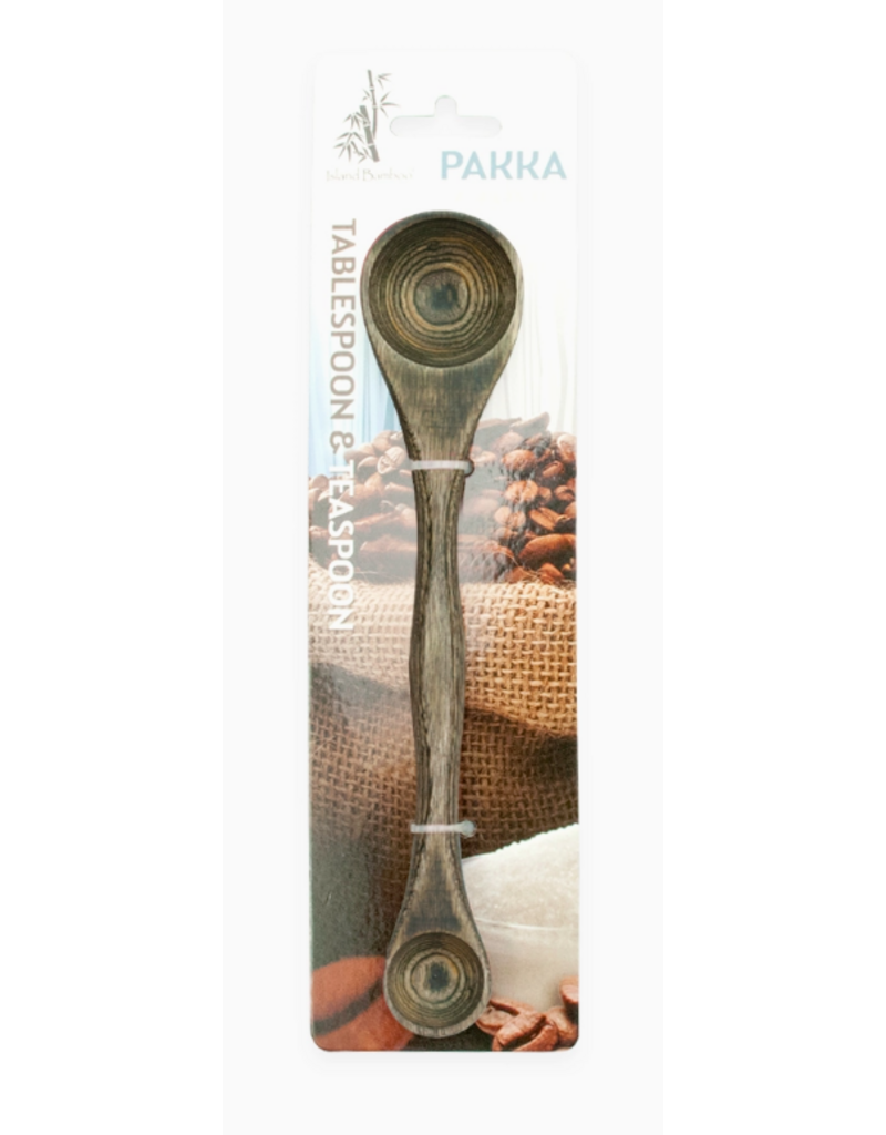 Island Bamboo/Wilshire Black Pakkawood Double Measuring Spoons, 9"