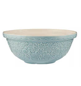 Mason Cash Ceramic S18 Mixing Bowl 11", *Home to Roost BIRDS * lt blue-micr and dish safe