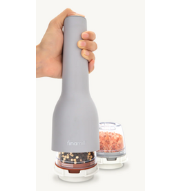 FinaMill Gray Matte USB-Chargeable, Pepper & Spice Grinder/Mill, With 2 Pods*