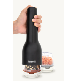 FinaMill Black Matte USB-Chargeable, Pepper & Spice Grinder/Mill, With 2 Pods*