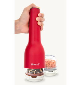FinaMill Red Matte USB-Chargeable, Pepper & Spice Grinder/Mill, With 2 Pods