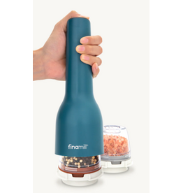 FinaMill Ocean Blue USB-Chargeable Salt, Pepper & Spice Grinder/Mill, With 2 Pods