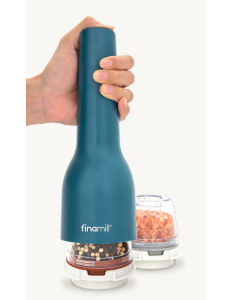 FinaMill Ocean Blue USB-Chargeable Salt, Pepper & Spice Grinder/Mill, With 2 Pods