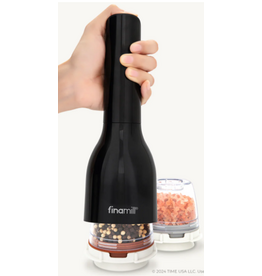FinaMill Black Battery-Operated Salt, Pepper & Spice Grinder/Mill, With 2 Pods