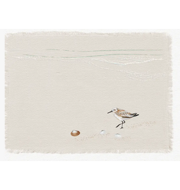 Rightside Design Embroidered SANDPIPER Placemat, cream