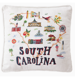 South Carolina STATE Embroidered Pillow, 14x14