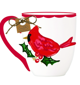 Mudpie Holiday Cardinal Mug, 18oz