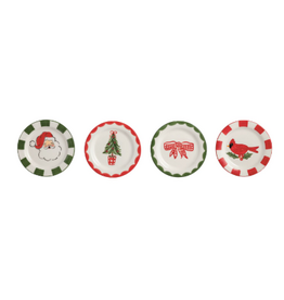 Mudpie Holiday Christmas Tidbit Plate, 4", SINGLE