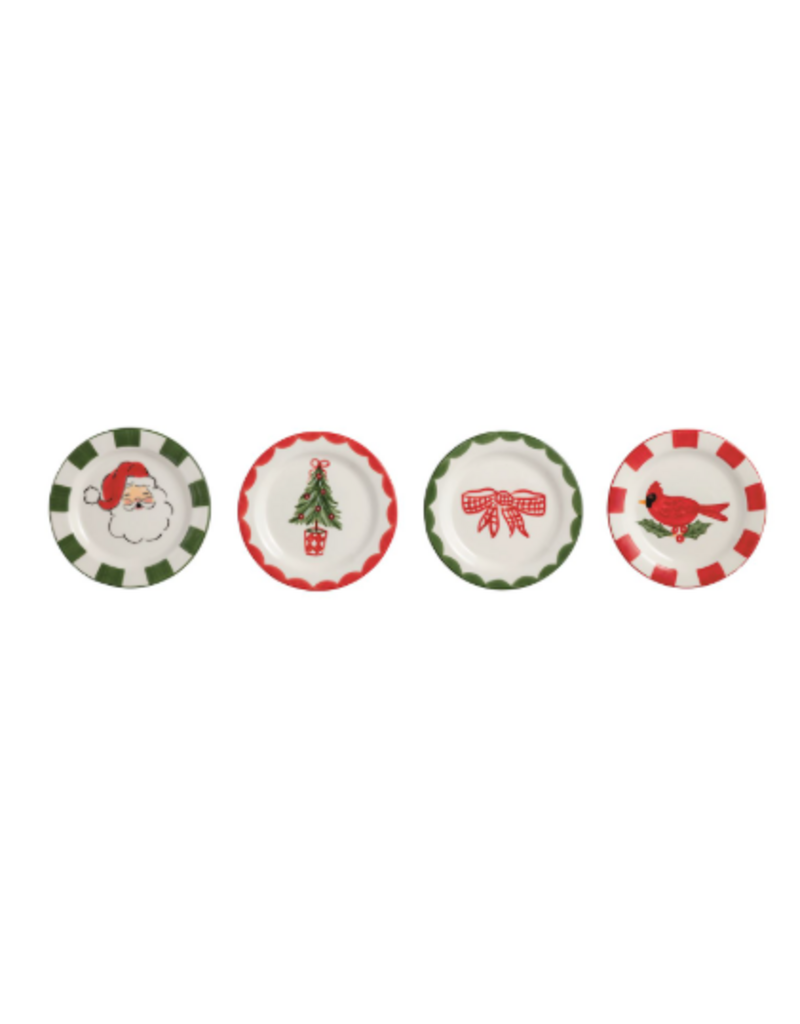 Mudpie Holiday Christmas Tidbit Plate, 4", SINGLE