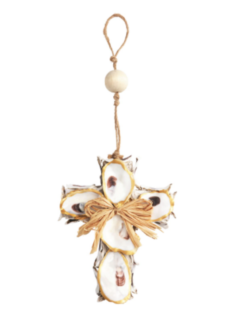 Mudpie Holiday Ornament, Oyster Cross