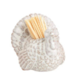 Mudpie Fall Toothpick Holder Set, Turkey, 2"