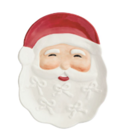 Mudpie Holiday Santa Face Platter, 11x9