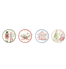 Mudpie Holiday Nutcracker COLOR Trim Tidbit Plate, 4", SINGLE