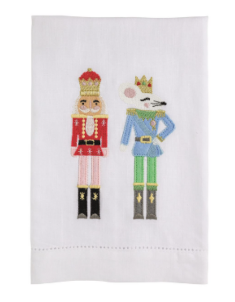 Mudpie Holiday Nutcracker Embroidered Towel