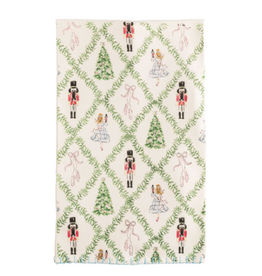 Mudpie Holiday Lattice Nutcracker Towel