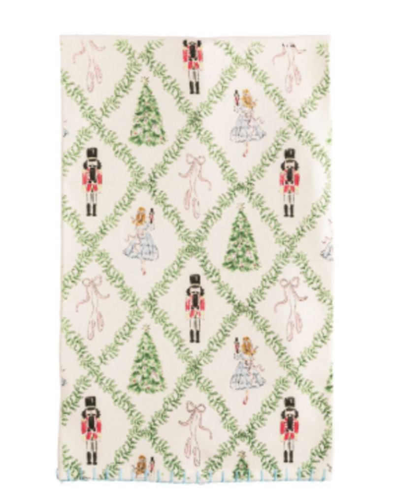 Mudpie Holiday Lattice Nutcracker Towel