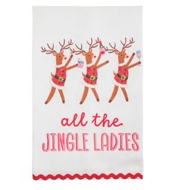 Mudpie Holiday All The Jingle Ladies Glitter Towel