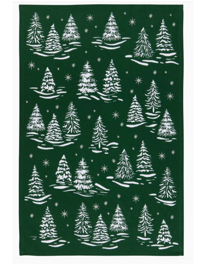 Now Designs Holiday Dish Towel Winter Frost Trees