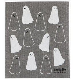 Now Designs Halloween Swedish Dish Cloth Kindred Spirits Ghosts, gray